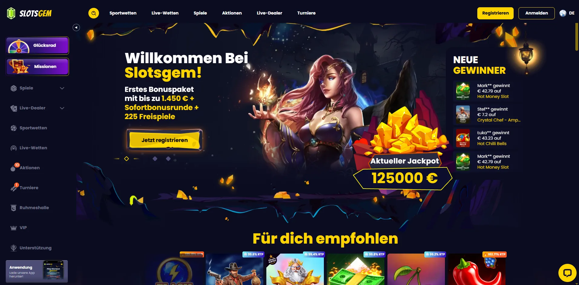 SlotsGem Casino Screen